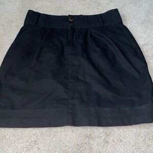 Anthropologie Silence + Noise Black Skirt‎ size 8 Linen Cotton